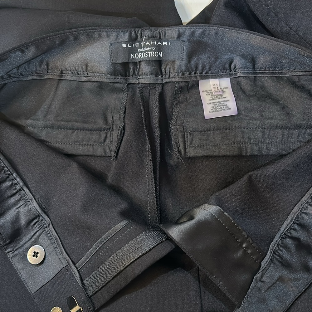 Women’s ELIE TAHARI exclusively for NORDSTROM black straight pant. No flaws 4 - Picture 4 of 9